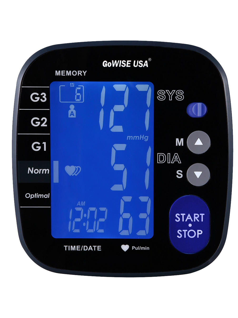 GoWISE USA Advanced Control Digital Blood Pressure Monitor 4 image