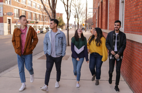 five young people
