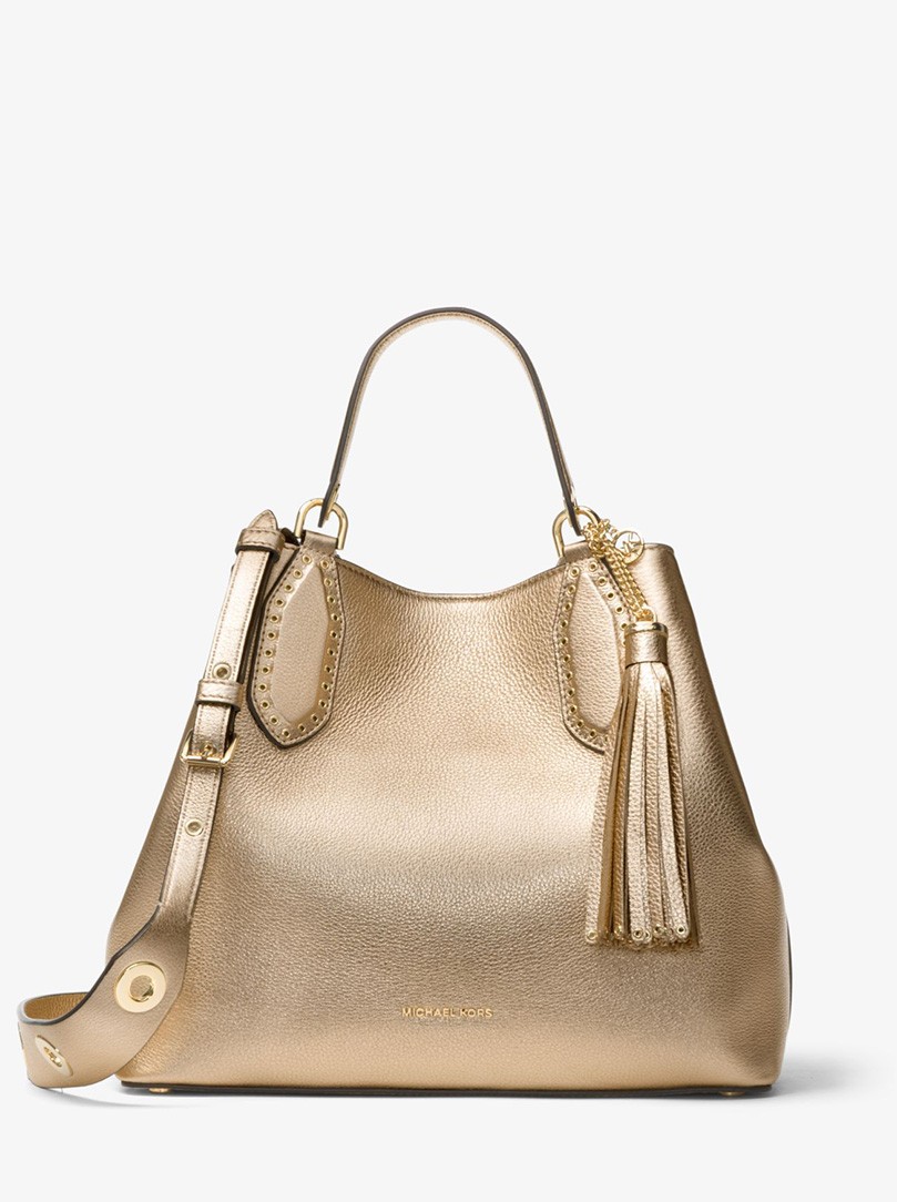 Brooklyn Metallic Leather Tote img