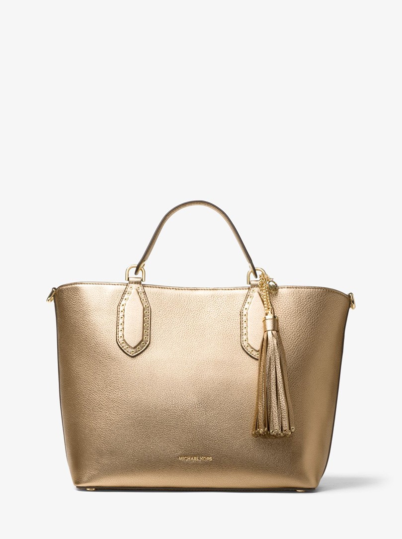 Brooklyn Metallic Leather Tote_2 img