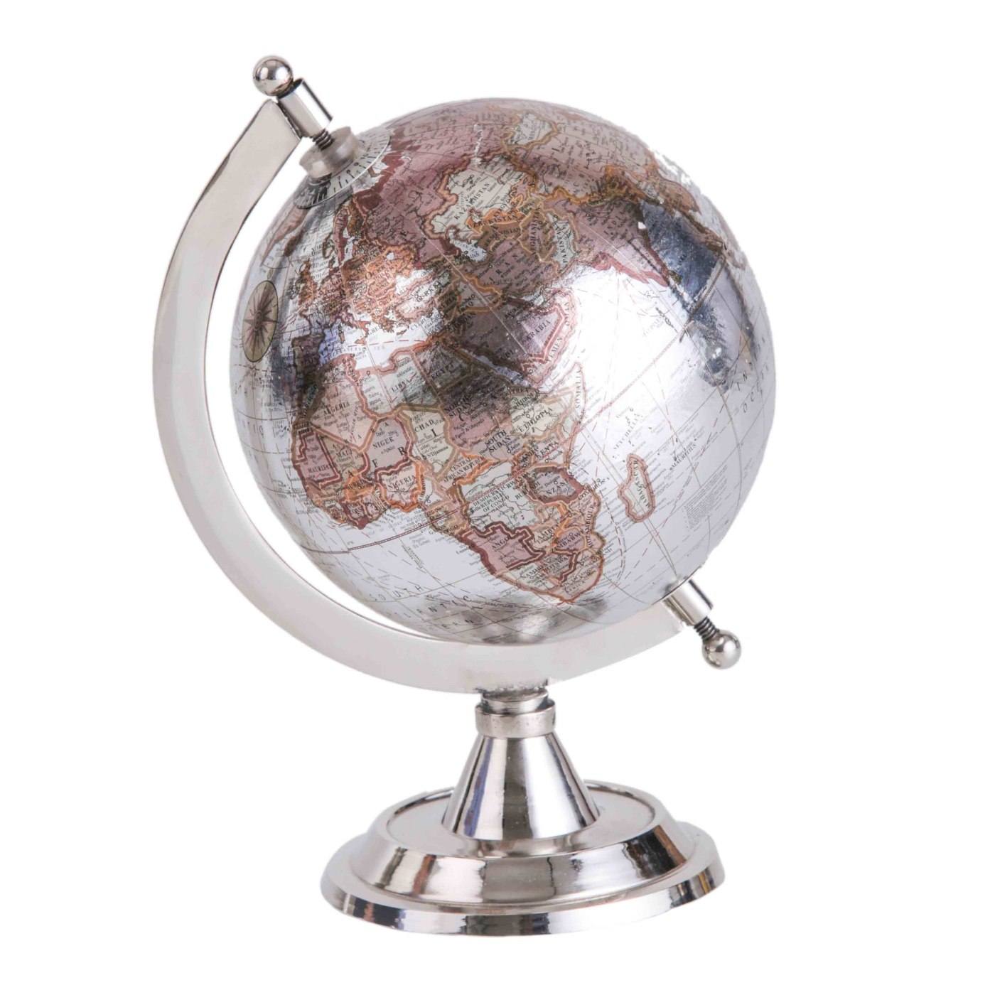 Drake metallic silver globe