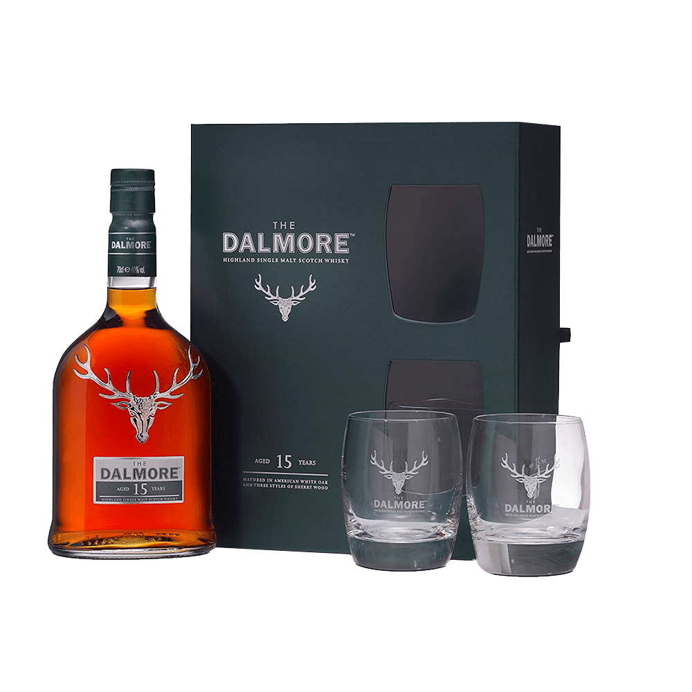 Dalmore Malt Scotch Whisky 15 Year Old Glass Gift Pack, 70 cl_2 image