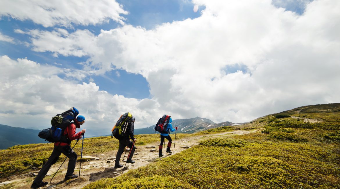 Hiking in the mountains