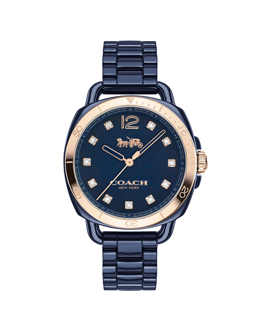 Tatum Round Analog Blue Dial Ladies