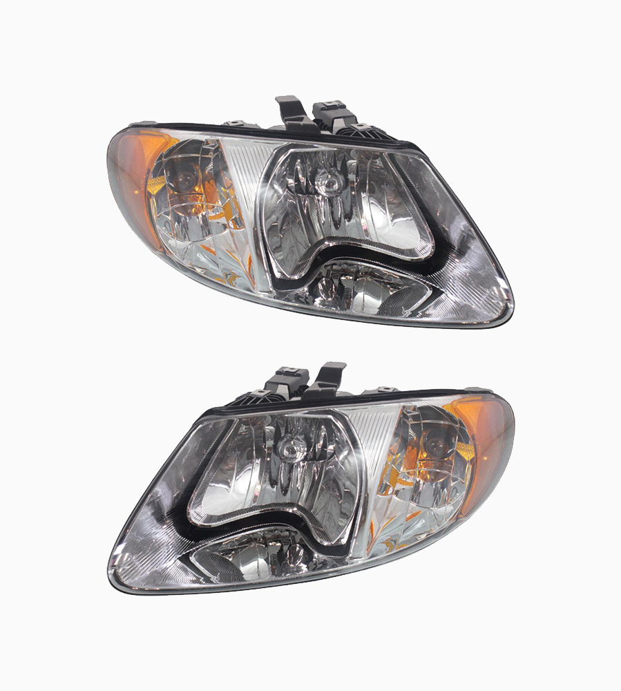 Replacement Headlight - SET-REPCH100101 - With Bulb(s) Composite Halogen, Clear Lens, DOT Compliant, Set of 2 Driver and Passenger Side_1 img