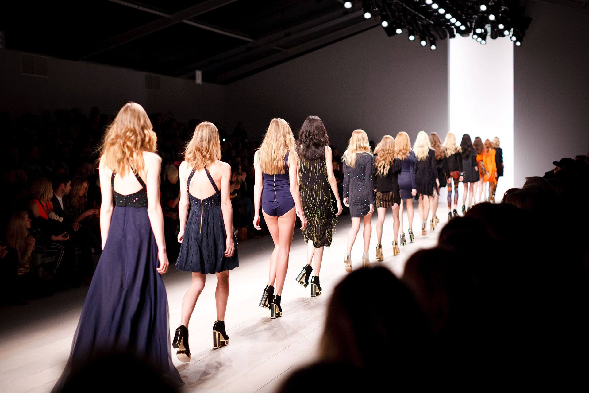 models on the catwalk