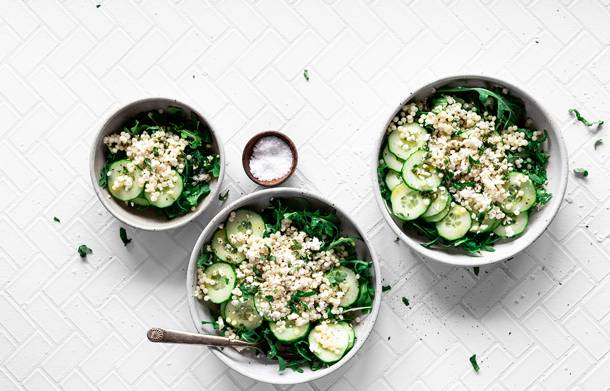 Buckwheat, apple,  avocado salad