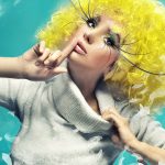 A yellow hair girl